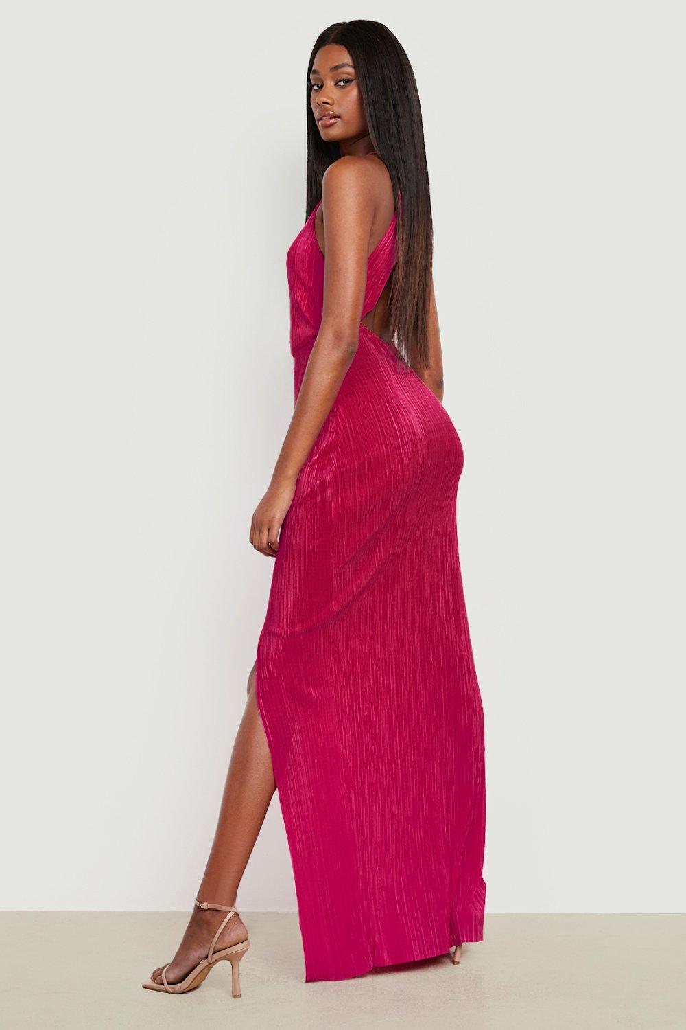 Boohoo thigh split store dress